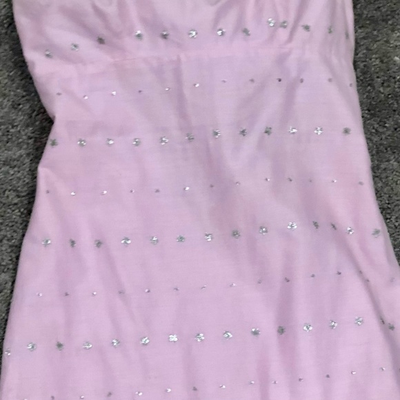 TOCCA Pink & Silver Embroidered Strapless Dress - Picture 7 of 8